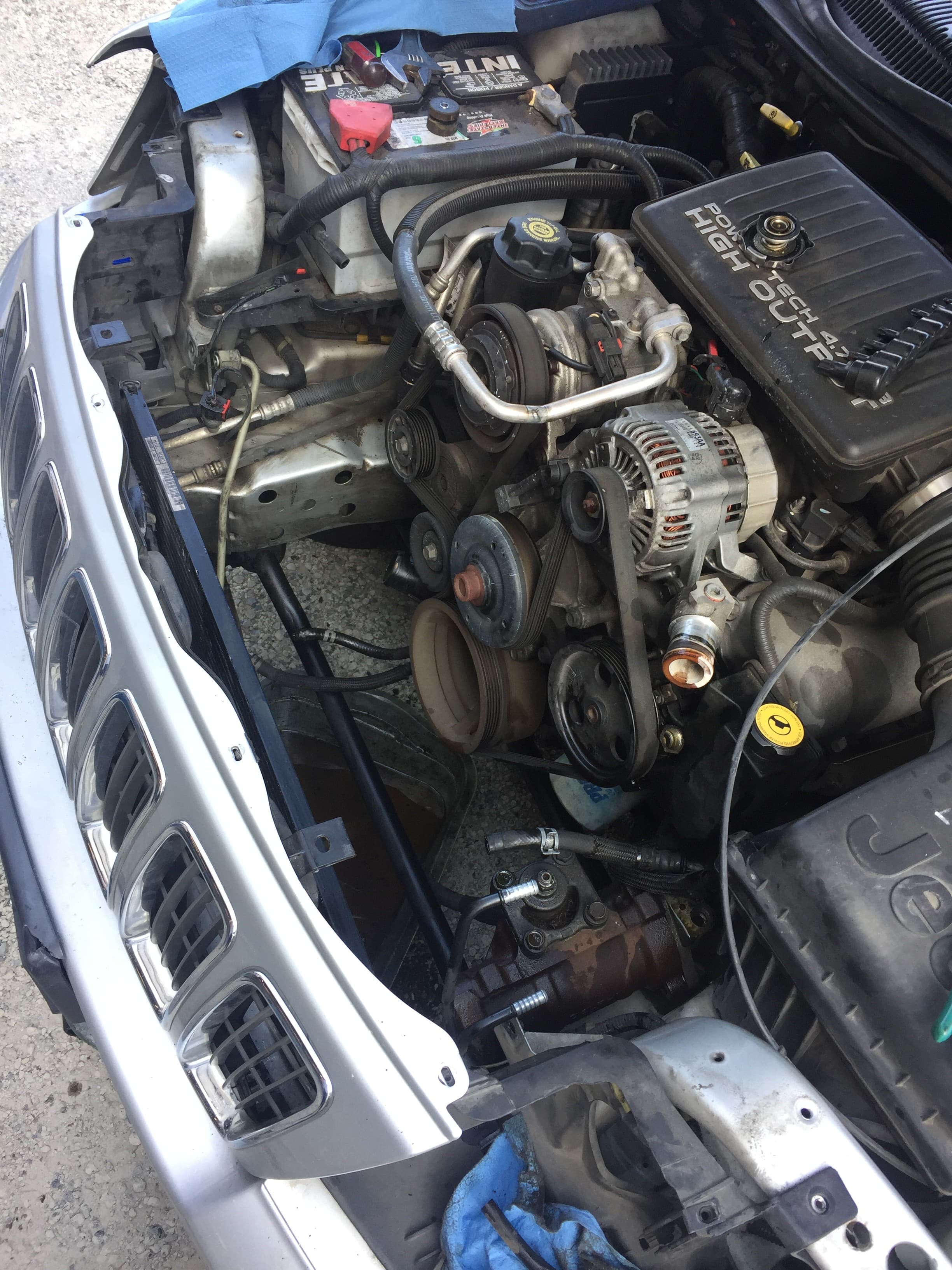 The Jeep gets a new radiator