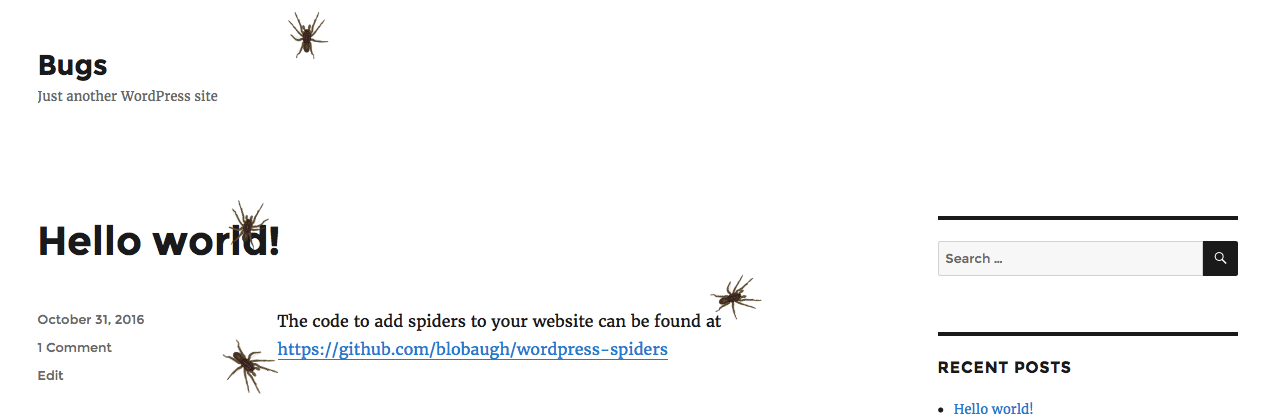 Halloween fun with spiders
